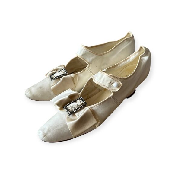 Vintage Edwardian Mary Jane Wedding Shoes in Kid Leather – R.C. Himmelrich & Son - Picture 1 of 16